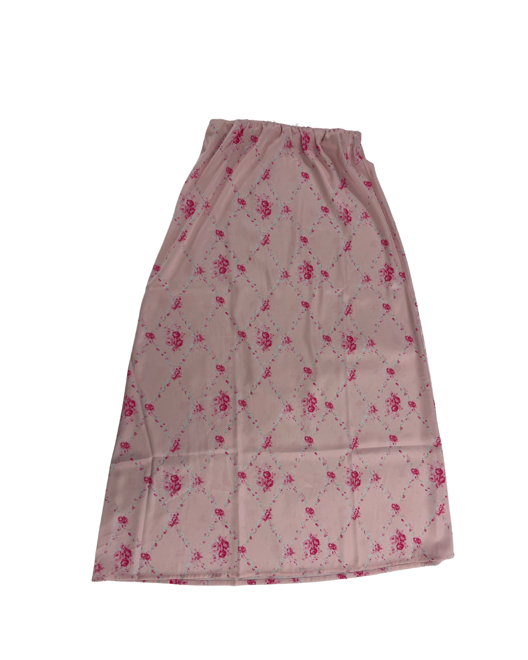 Joey Vintage Rose Ballet Pink Satin Maxi Skirt