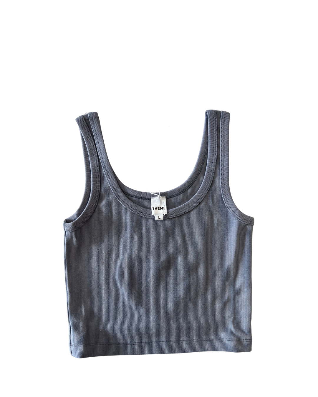 Harlow Charcoal Ribbed Heart Tank
