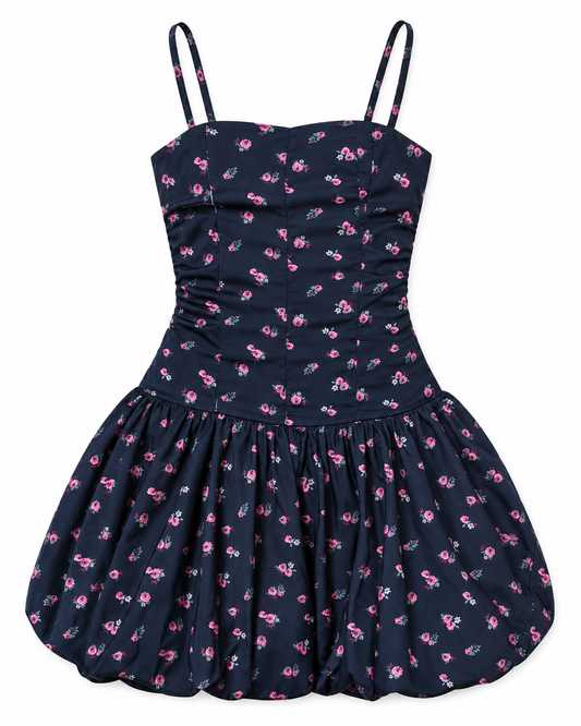 Bailey Satin Ballet Dress - Black Rose
