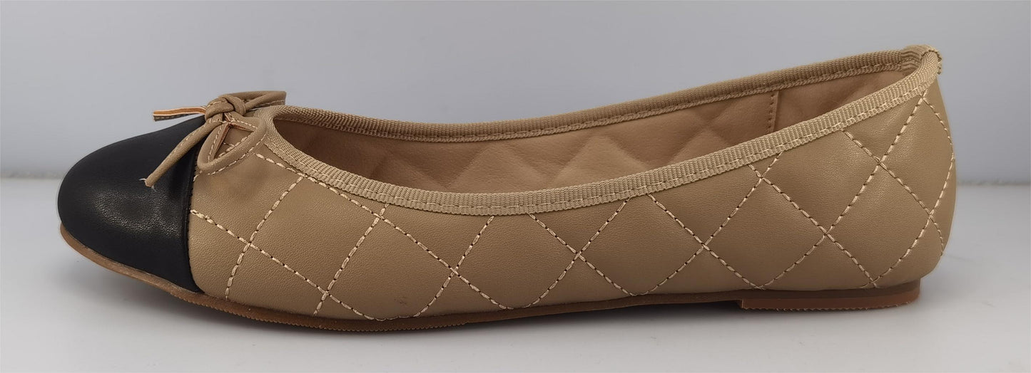 Spence Black/Beige Ballet Flat