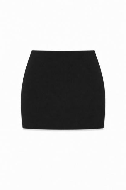 Sara Black Straight Mini Skort