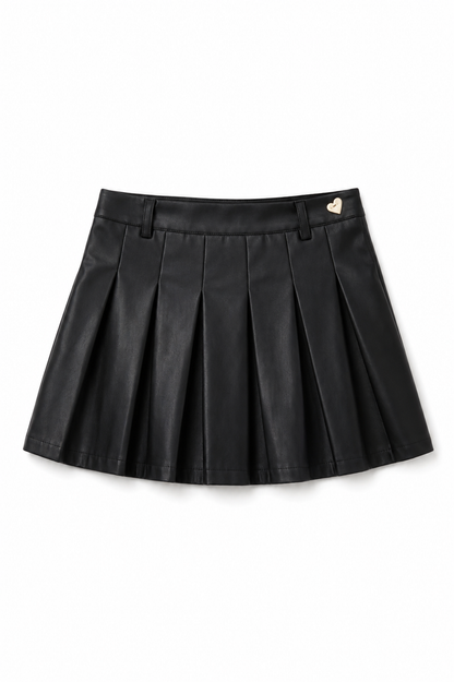 Jane Black Vegan Leather Pleated Skort