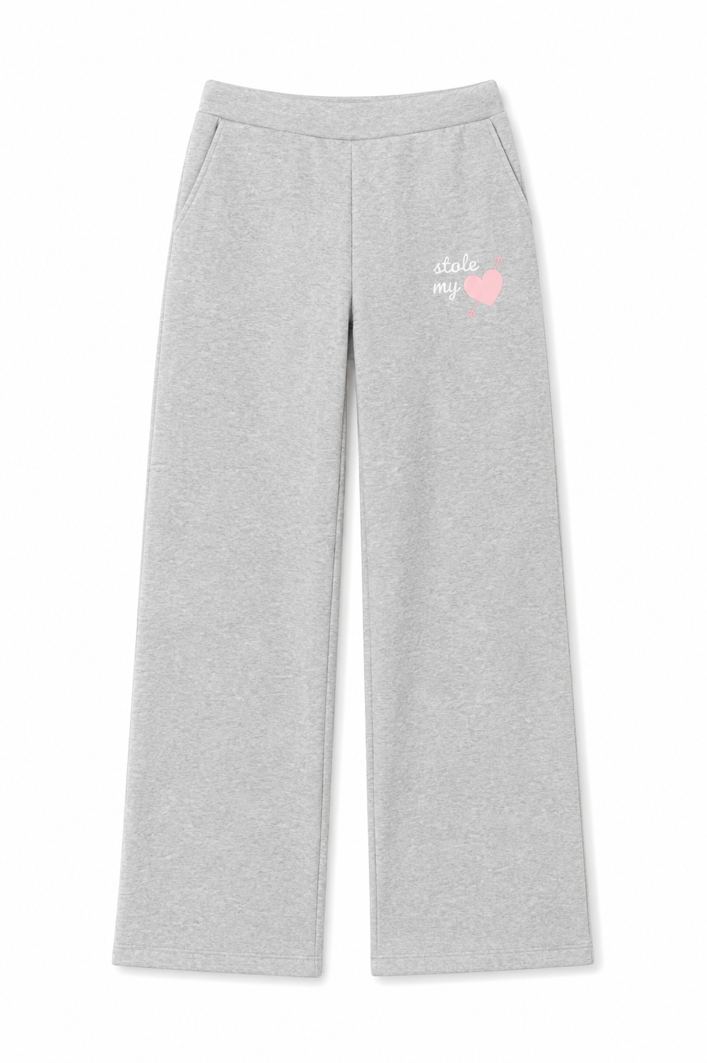 Cami Heather Grey French Terry Wide Leg Jogger - Stole My Heart