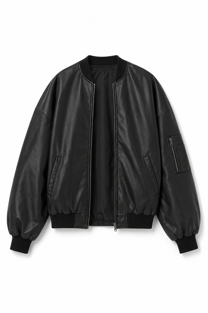 Valley Black Vegan Leather Jacket