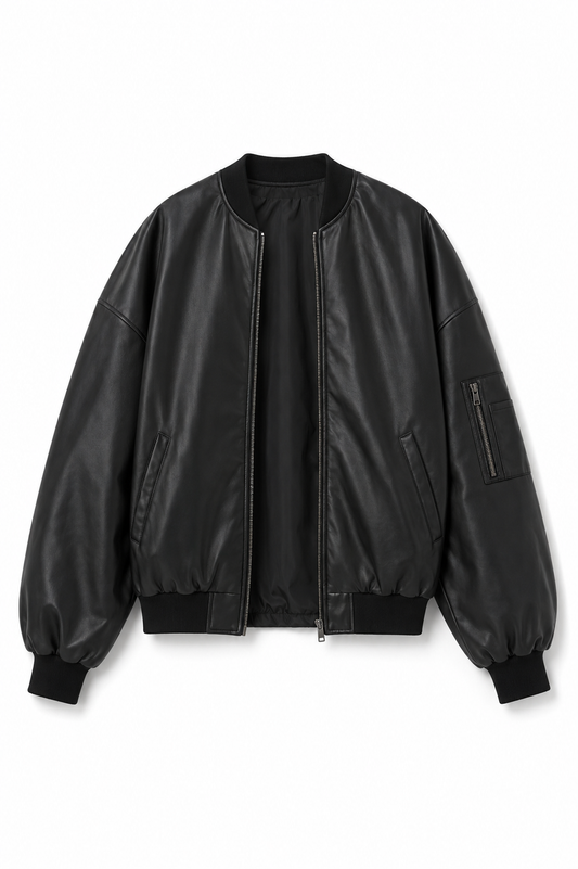 Valley Black Vegan Leather Jacket