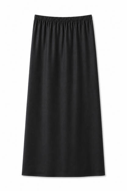 Joey Black Satin Maxi Skirt