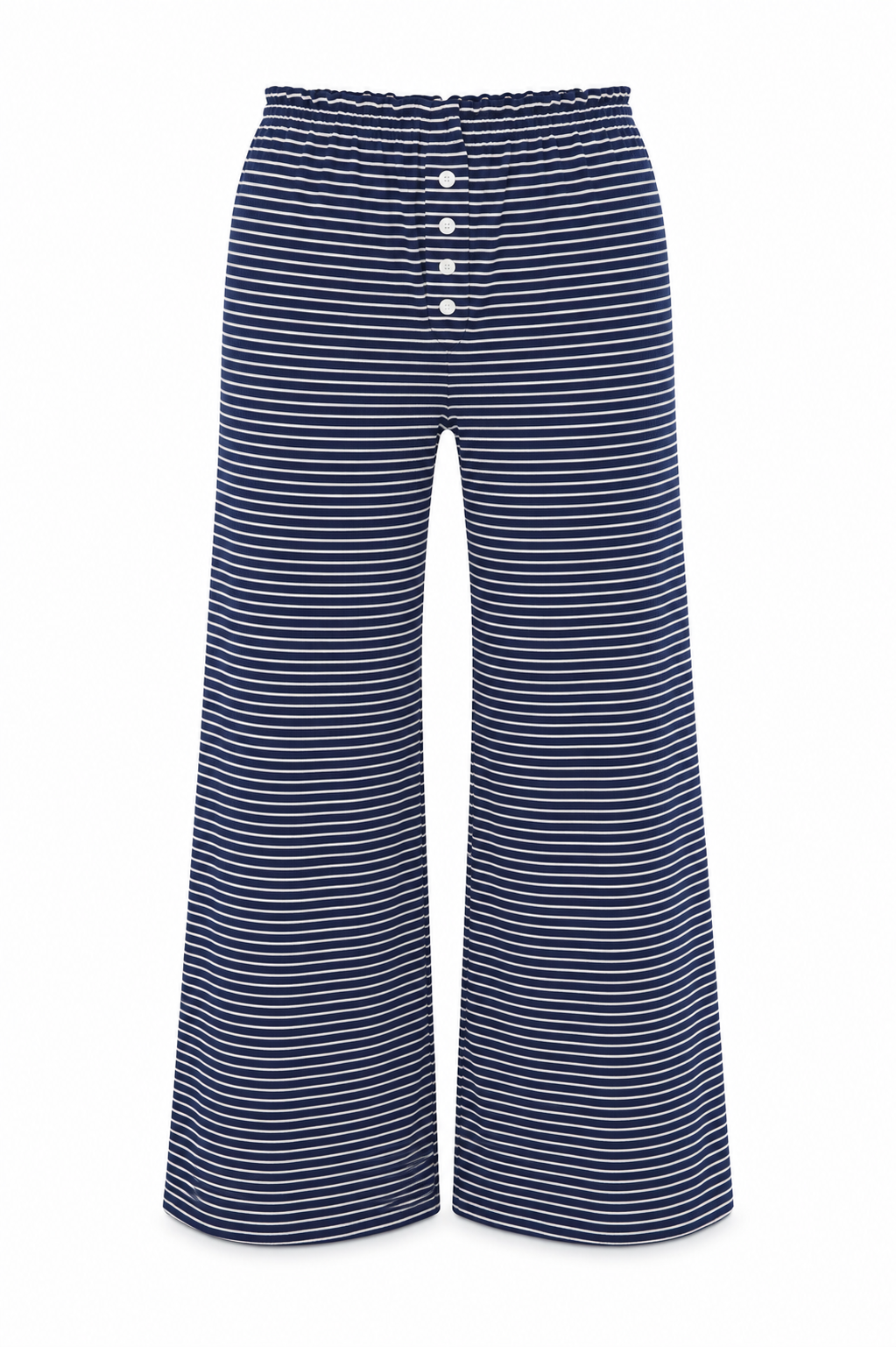 Dylan Navy and White Stripe Wide Leg Pants