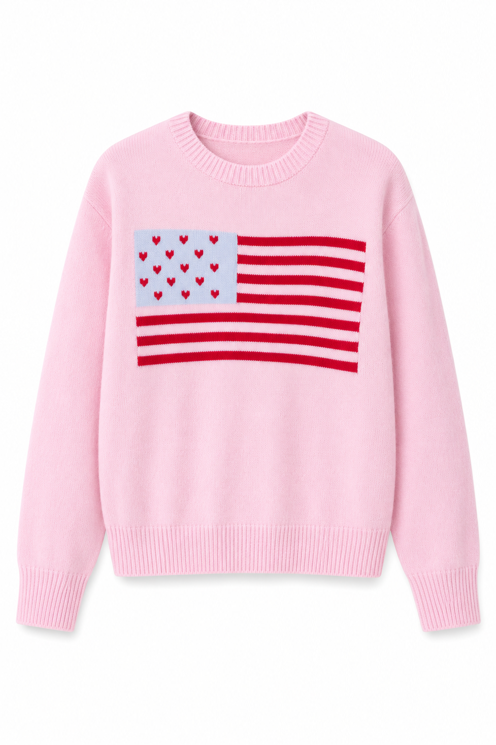 Tiegan Light Pink Flag Graphic Sweater