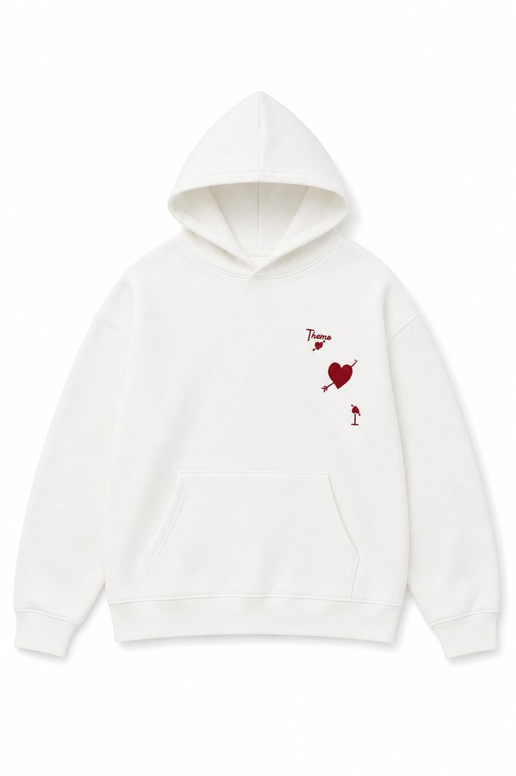 Lea White French Terry Oversized Hoodie - Ace