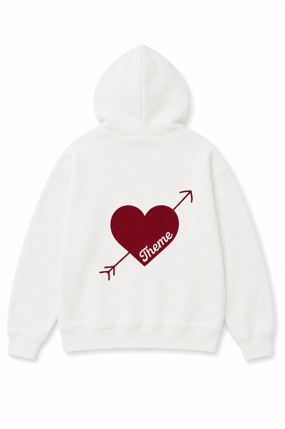 Lea White French Terry Oversized Hoodie - Ace