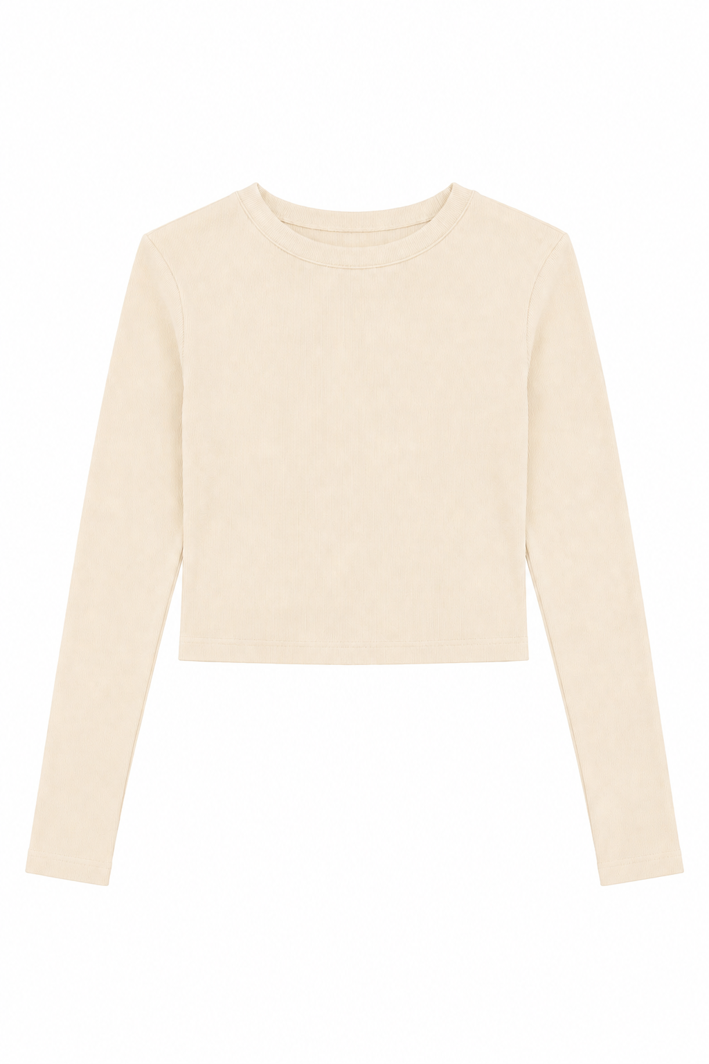 Bea Champagne Ribbed Long Sleeve