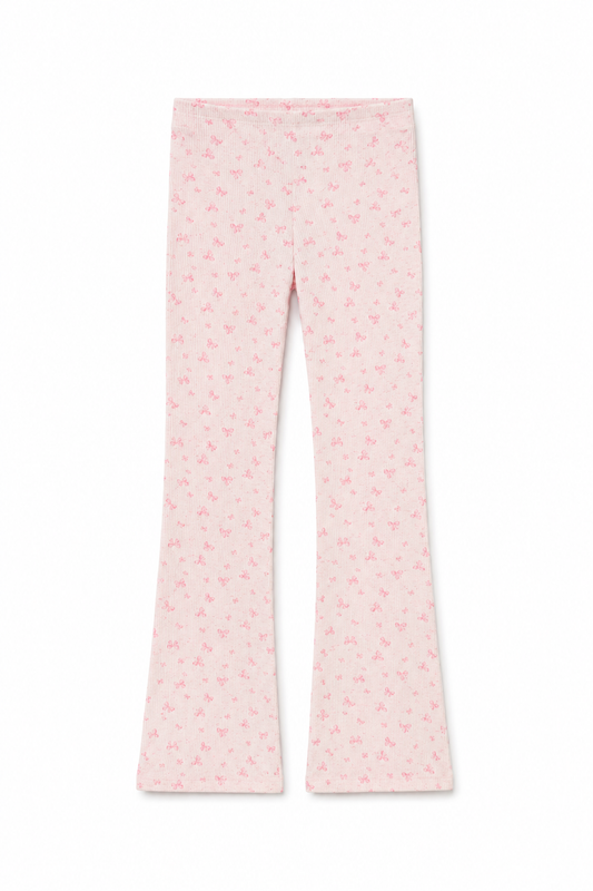 Peyton Pink on Pink Thermal Wide Leg Pants