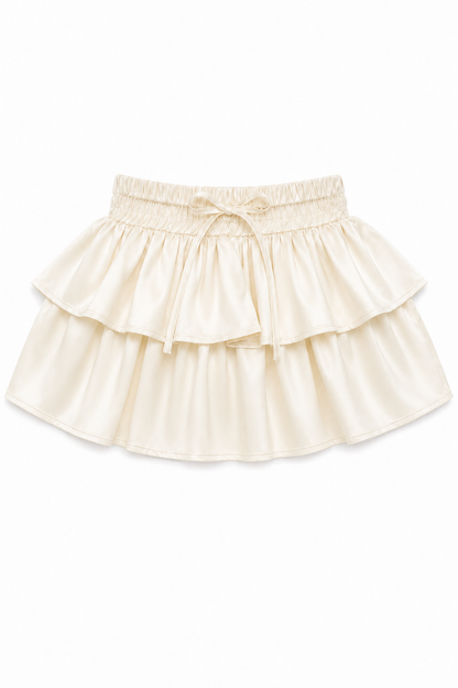 Willow Champagne Satin Skort