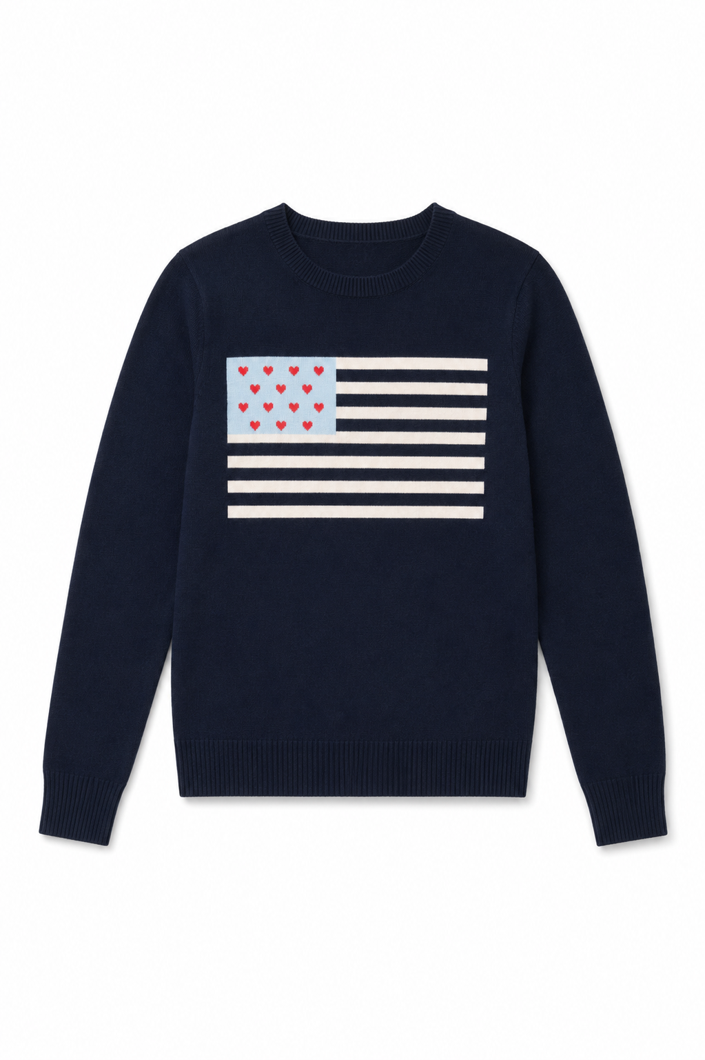 Tiegan Navy Flag Graphic Graphic Sweater