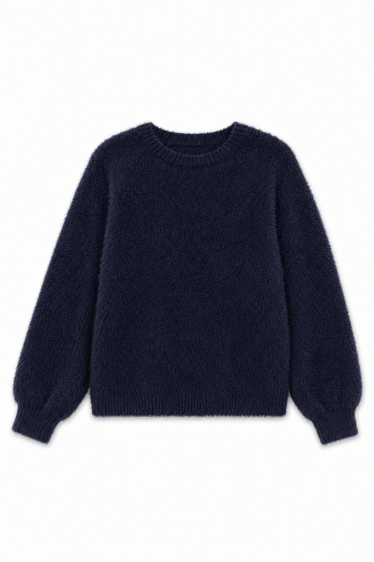 Maya Navy Drop Shoulder Sweater