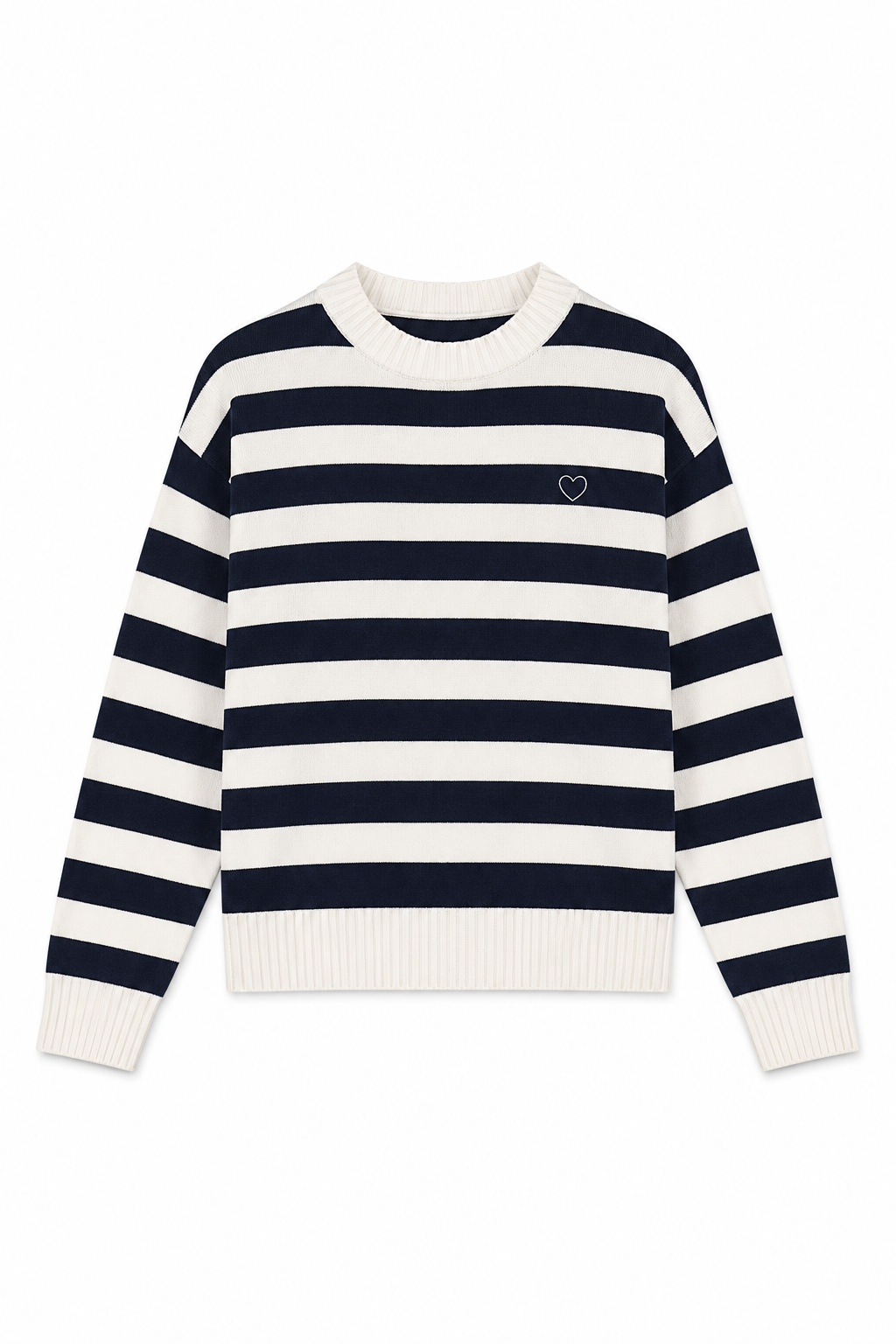 Tiegan Navy & White Stripe Sweater
