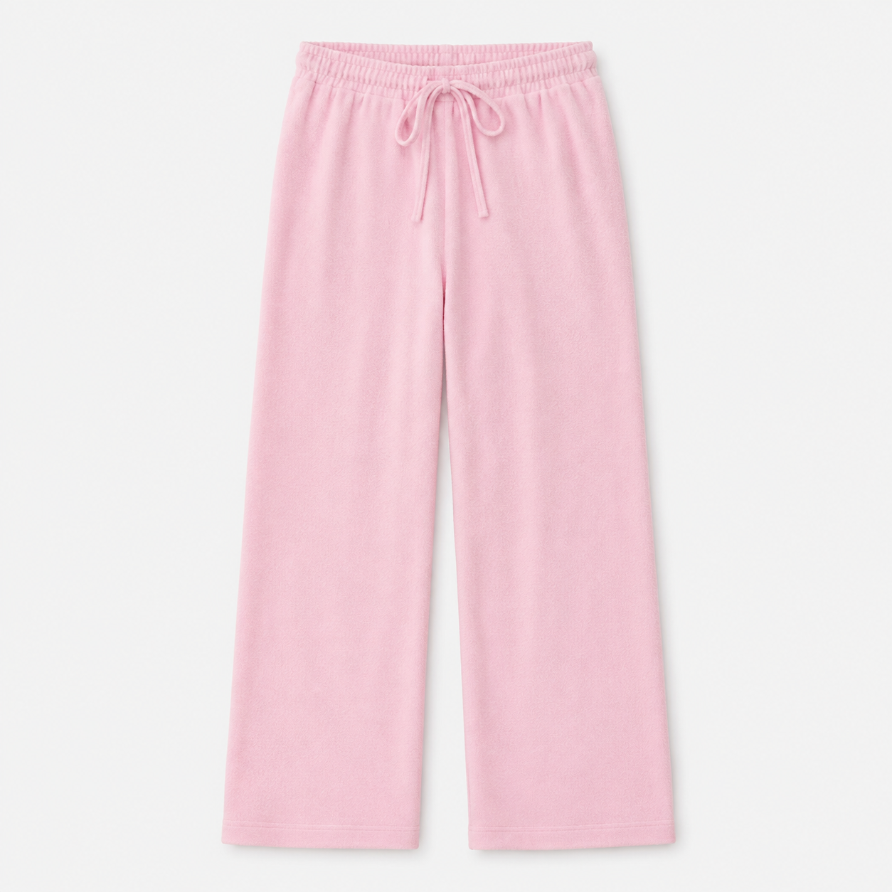 Ash Pink With Cherries Terry Wide Leg Pant