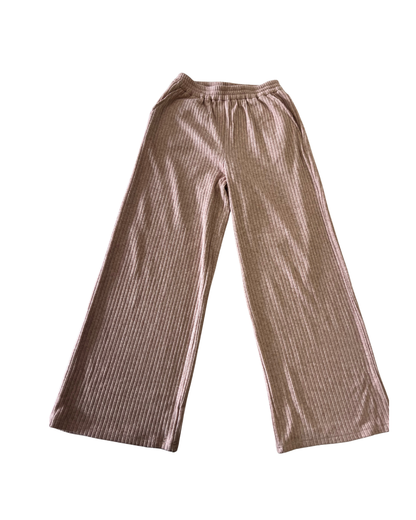 Dylan Ballet Pink Heavyweight Ribbed Wide Leg Pants
