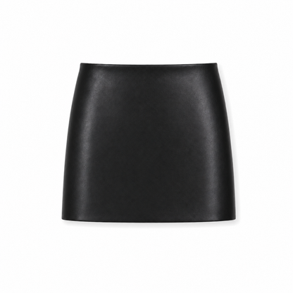 Sara Black Vegan Leather Mini