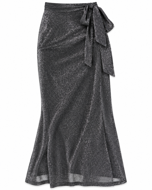 Joey Metal Satin Maxi Skirt