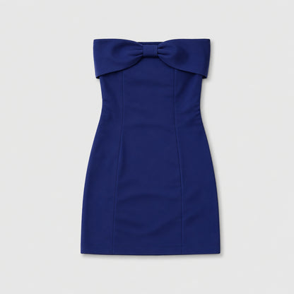 James Navy With Navy Bow Dress