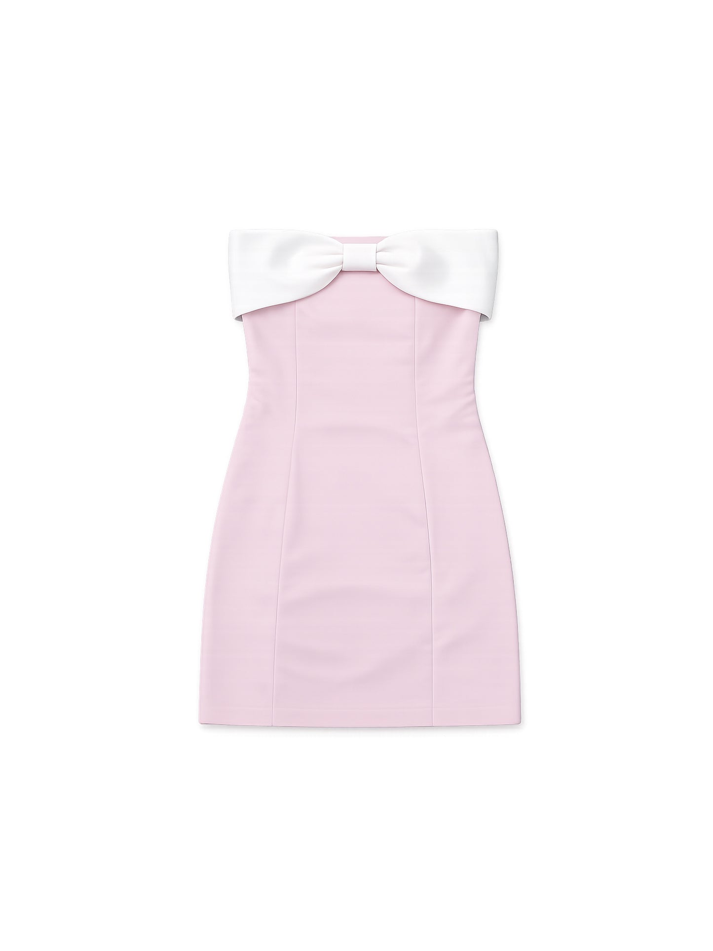 James Pink With White Bow Dress