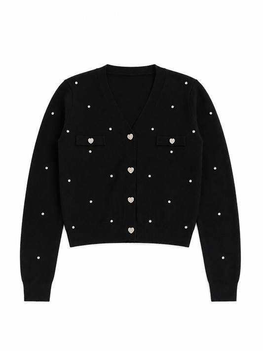 Mickey Black Stud Sweater