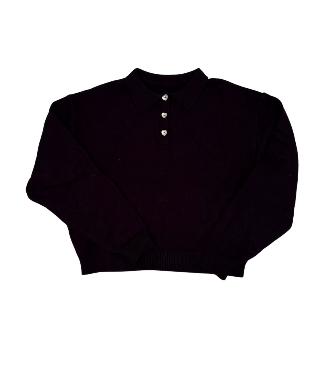 Klein Lighter Navy Cable Knit Sweater Collar Sweater