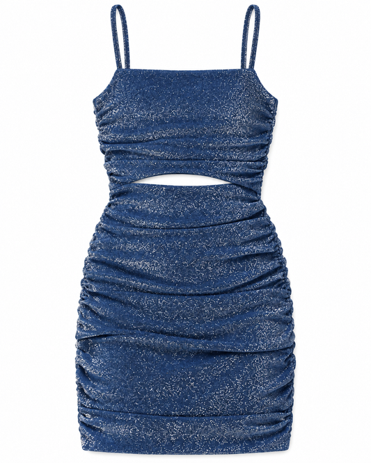 Liv Navy Metallic Dress