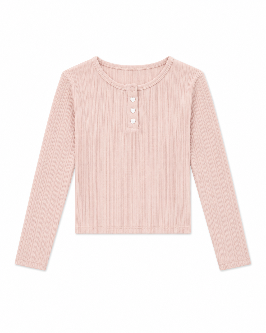 Savi Ballet Pink Lightweight Ribbed Henley