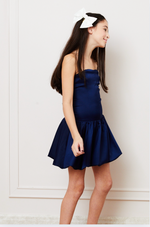 Bailey Satin Ballet Dress - Navy