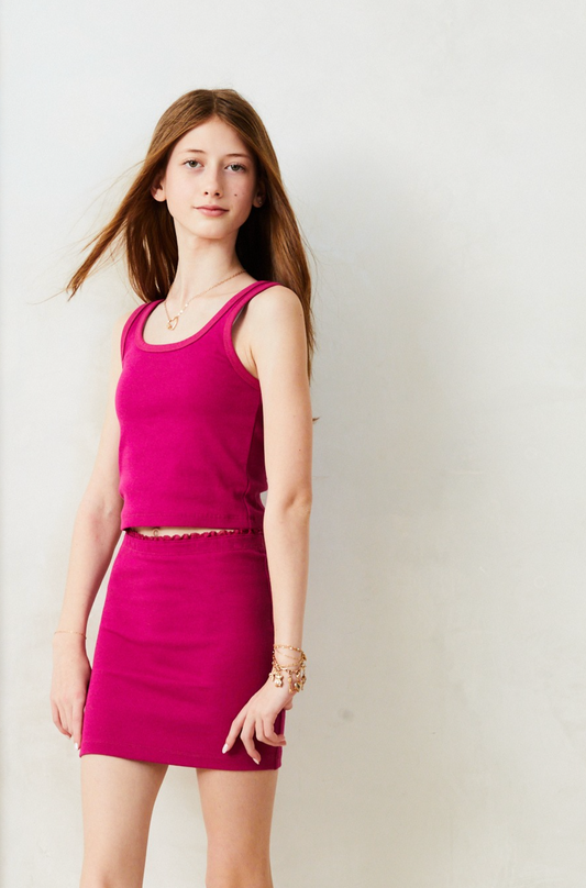 Harlow Rasberry Heart Cut Out Tank