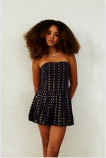 Daniela Lurex Heart Bubble Dress -Black