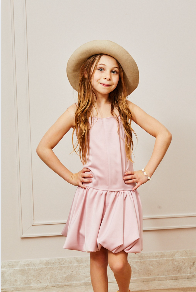 Bailey Satin Ballet Dress - Ballet Pink