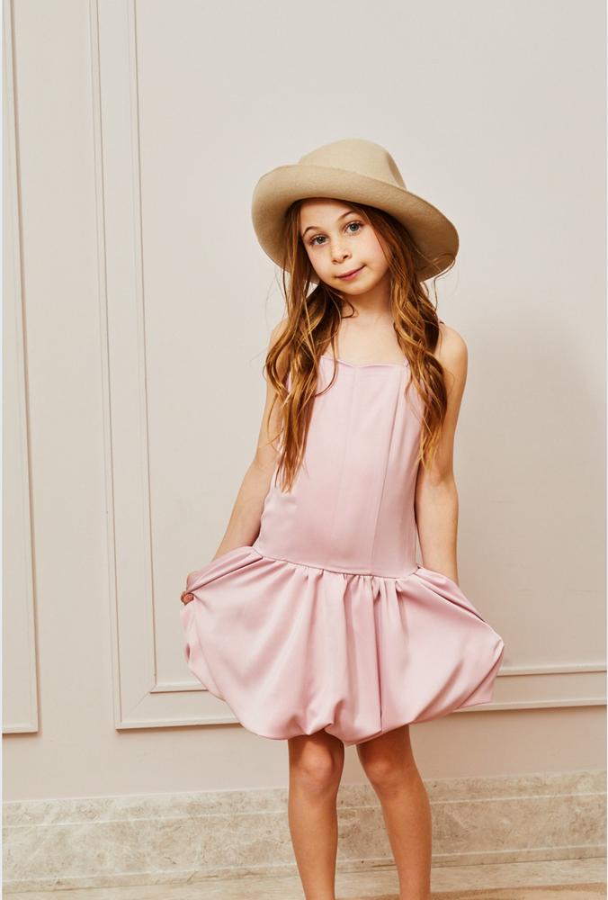 Bailey Satin Ballet Dress - Ballet Pink