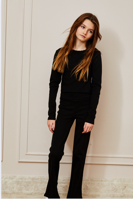Mae Black Legging Flare