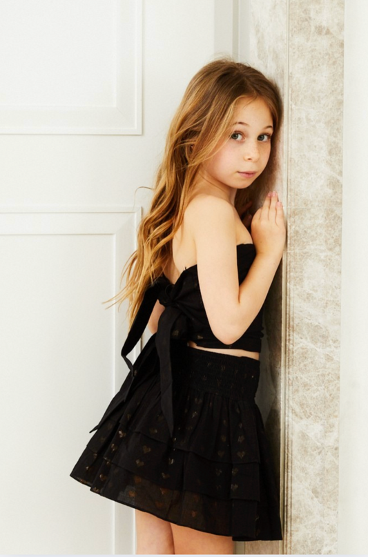 Gemma Lurex Heart Mini - Black
