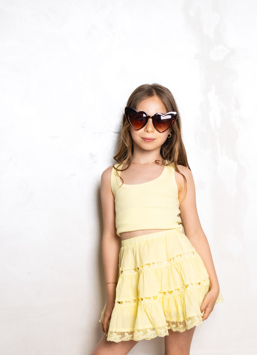 Sofia Pastel Yellow Mini Skirt