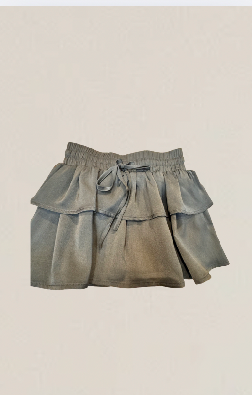 Willow BLACK Satin  Skort 25