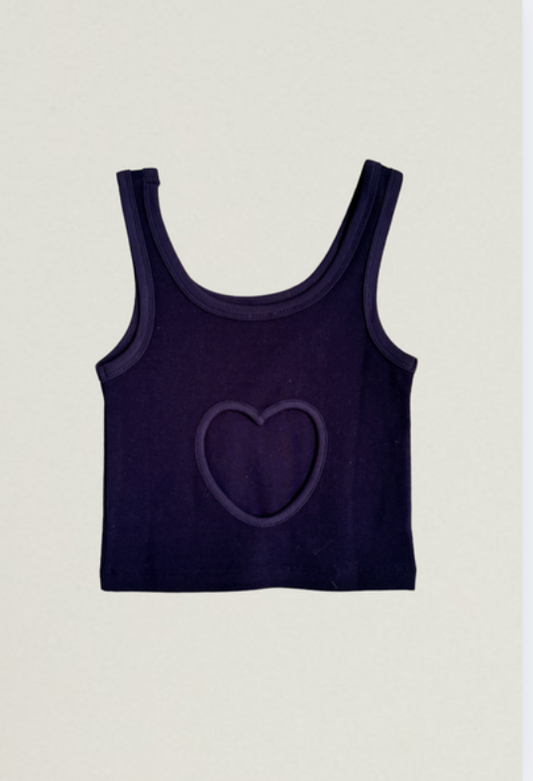 Harlow Black Heart Cut Out Tank