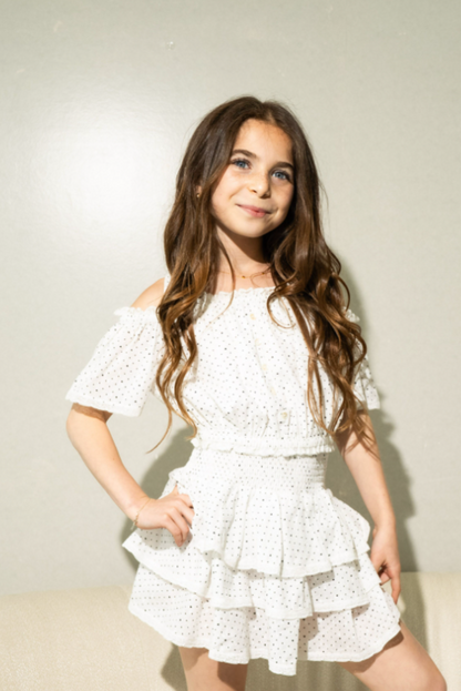 Shay Petite Heart Polka Dot Top