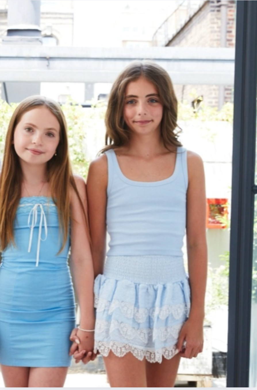 Stella Pastel Blue Ribbed Tank