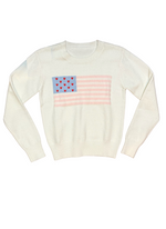 Tiegan White American Flag Sweater