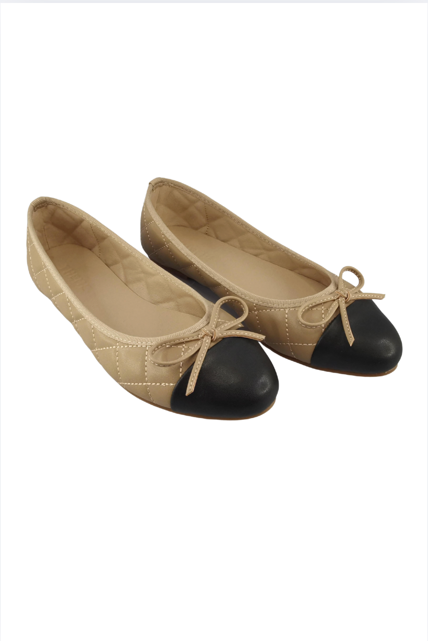 Spence Black/Beige Ballet Flat