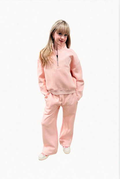 Cami Ballet Pink French Terry Wide Leg Jogger - Atelier