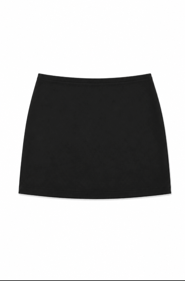 Sara Black Straight Mini Skort