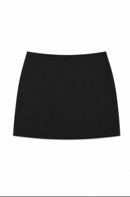 Sara Black Straight Mini Skort
