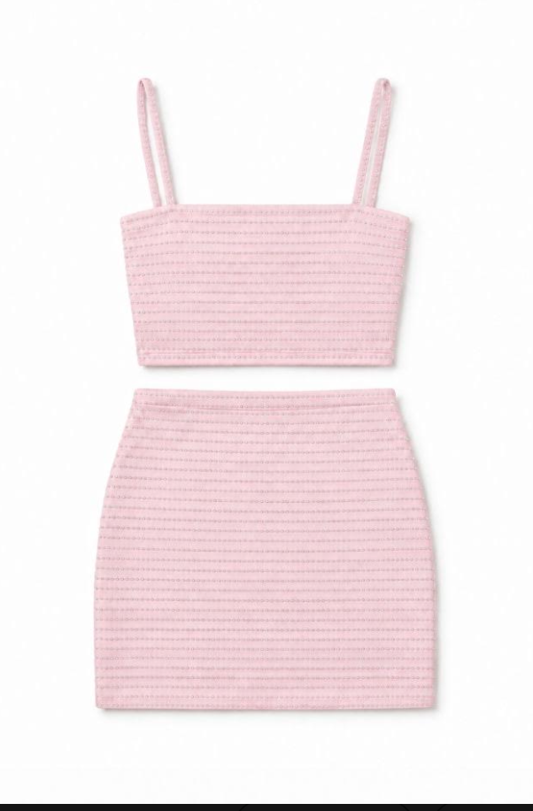 The Franki Set Pink Studded Two Piece