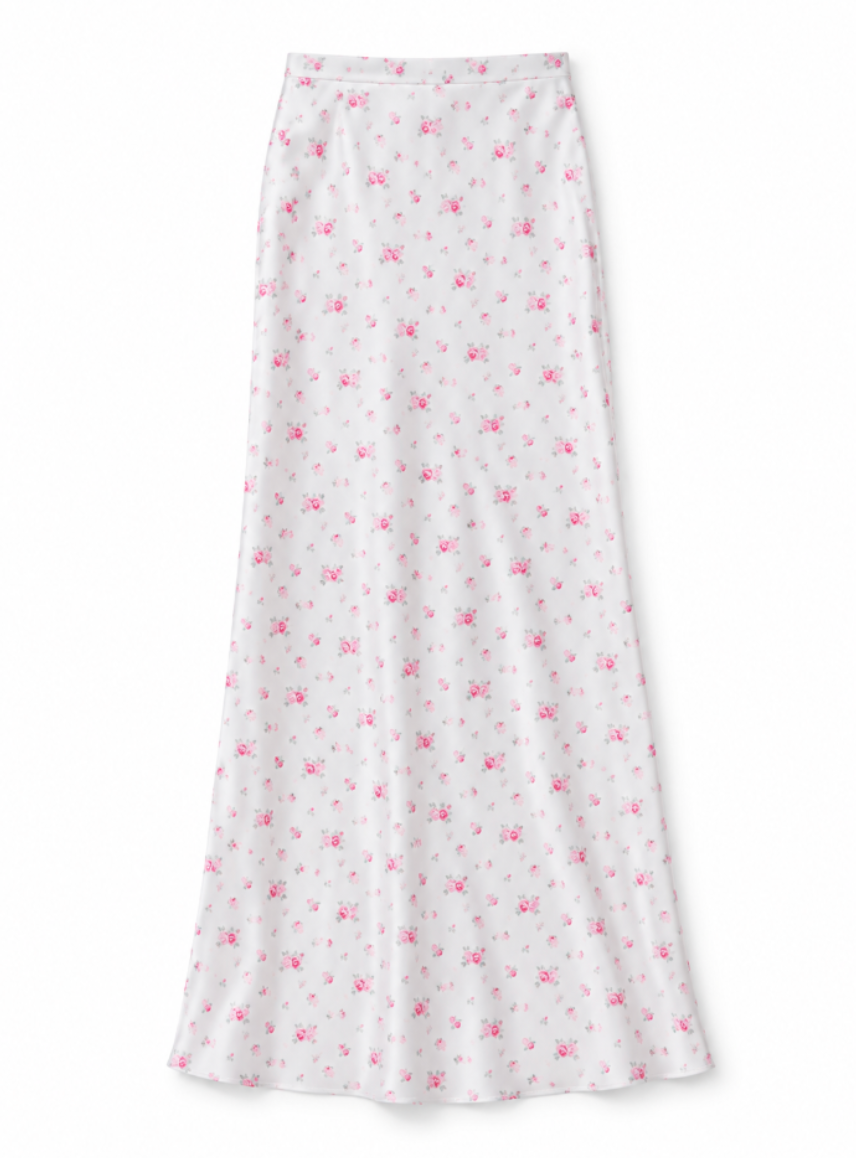 Joey English Rose - Resort Satin Maxi Skirt