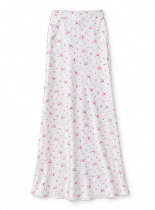 Joey English Rose - Resort Satin Maxi Skirt